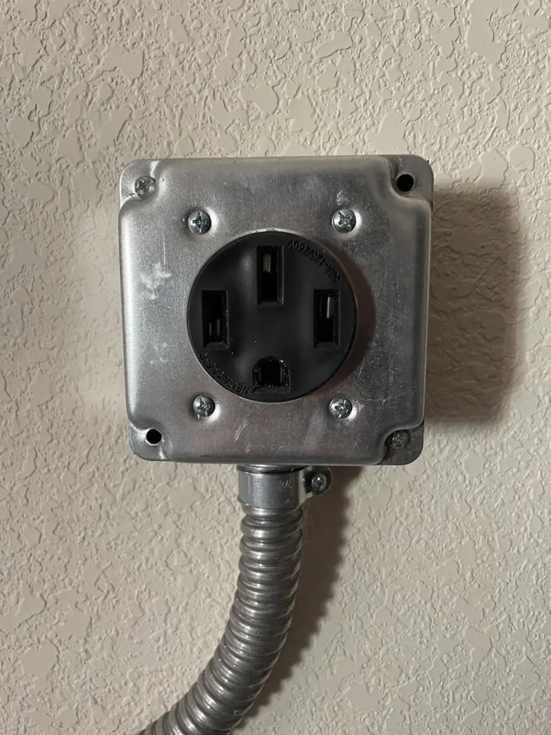 NEMA 14-50 outlet installed for Smart Home Electrical in Cecil
